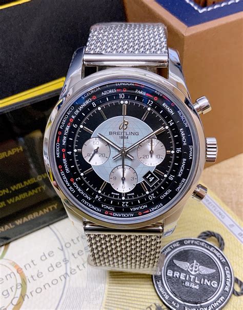 breitling unitime stainless steel men's automatic watch|breitling transocean chronograph unitime price.